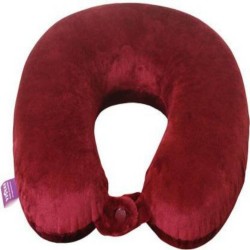 VIAGGI Burgundy U Shaped Memory Foam Travel Neck and Neck Pain Relief Comfortable Super Soft Orthopedic Cervical Pillows